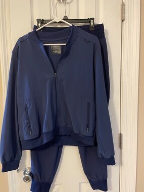 Cherokee Navy Zip-Front Bomber Jacket